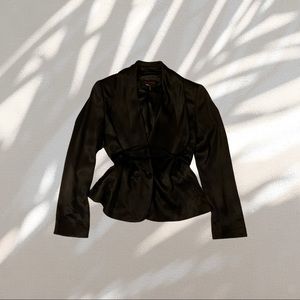 Escada Belted Silk Tuxedo Jacket
